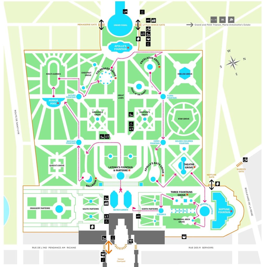 Palace Of Versailles Gardens Plan